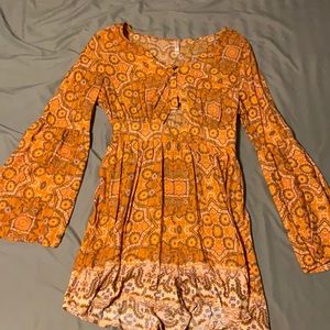 Yellow long sleeve romper